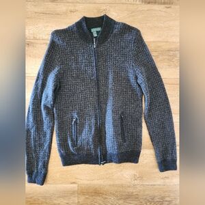 RARE Ralph Lauren Houndstooth 100% Lambs Wool Zip Front Cardigan Women S/M?